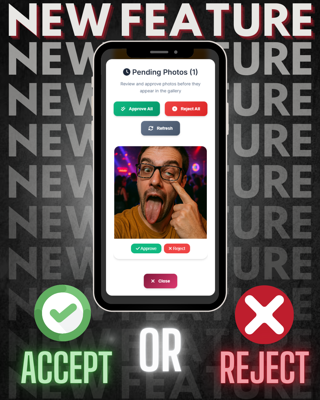 Photo Moderation - Accept & Reject